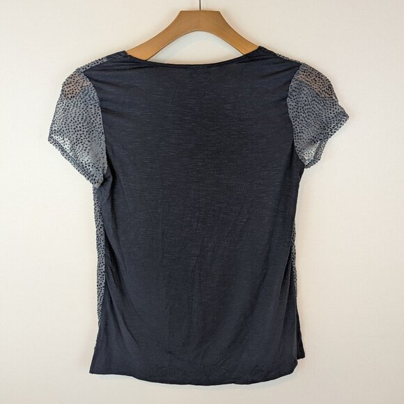 Anthropologie Dolan Left Coast Velvet Veneer Blouse, Sz 8 - Picture 2 of 4